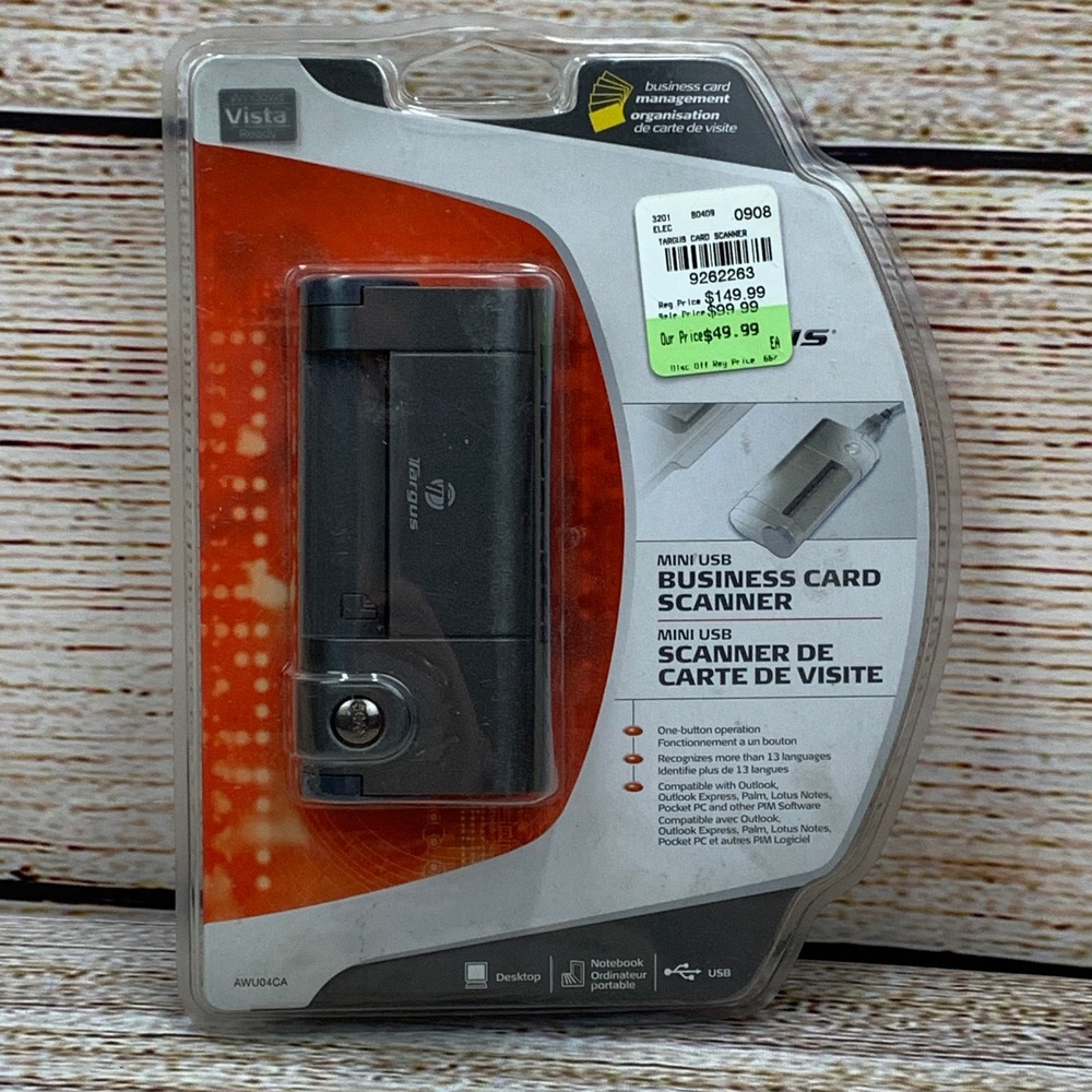 Targus Vista AWU04CA Mini USB‎ Business Card Scanner Portable New in Package